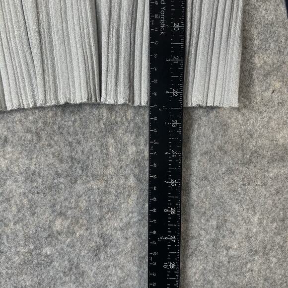 Madewell Shirt Womens Medium Lurex Phoebe Snowy Cutaway Tank Light Grey - Picture 4 of 8